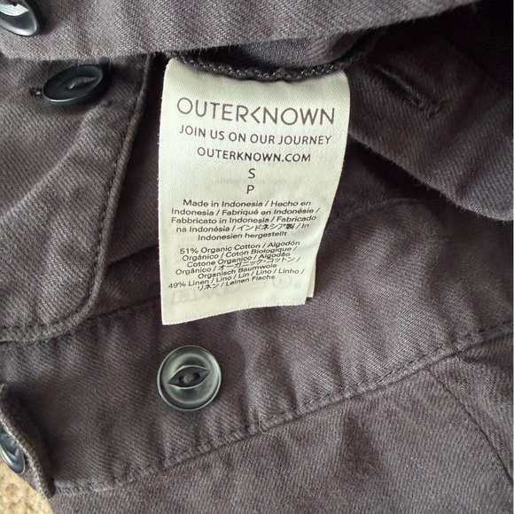 Outerknown SEA Jumpsuit Organic Cotton Short Sleeve - Charcoal Gray, Size S - Picture 7 of 8